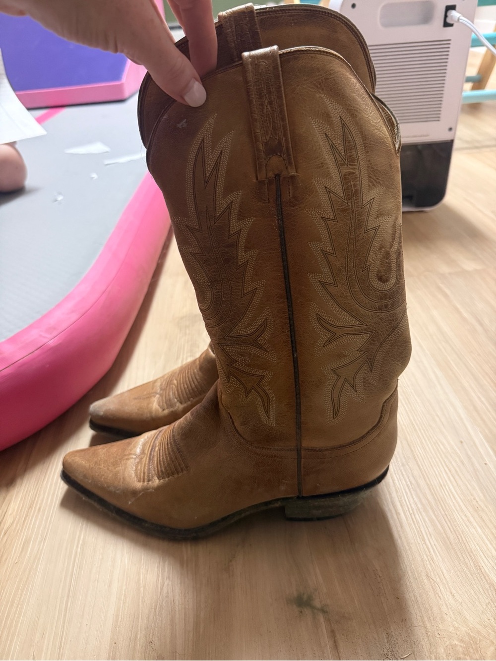 Charlie 1 Horse by Lucchese Brown Leather Cowboy Boots Women’s 8.5 B Vintage
